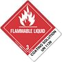 4" x 4-3/4" Flammable Liquid - Coating Solution UN1139 Labels (500 per Roll)