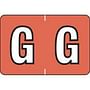 Colwell Compatible Alpha "G" Labels, Polylaminated Stock, 1" X 1-1/2" Individual Letters - Roll of 500