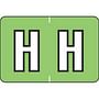 Colwell Compatible Alpha "H" Labels, Polylaminated Stock, 1" X 1-1/2" Individual Letters - Roll of 500