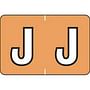 Colwell Compatible Alpha "J" Labels, Polylaminated Stock, 1" X 1-1/2" Individual Letters - Roll of 500
