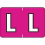 Colwell Compatible Alpha "L" Labels, Polylaminated Stock, 1" X 1-1/2" Individual Letters - Roll of 500
