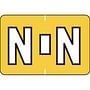 Colwell Compatible Alpha "N" Labels, Polylaminated Stock, 1" X 1-1/2" Individual Letters - Roll of 500