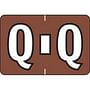Colwell Compatible Alpha "Q" Labels, Polylaminated Stock, 1" X 1-1/2" Individual Letters - Roll of 500