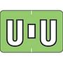 Colwell Compatible Alpha "U" Labels, Polylaminated Stock, 1" X 1-1/2" Individual Letters - Roll of 500