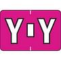 Colwell Compatible Alpha "Y" Labels, Polylaminated Stock, 1" X 1-1/2" Individual Letters - Roll of 500