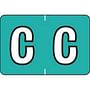 Colwell Compatible Alpha "C" Labels, Polylaminated Stock, 1" X 1-1/2" Individual Letters - Pack of 225