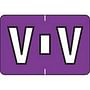 Colwell Compatible Alpha "V" Labels, Polylaminated Stock, 1" X 1-1/2" Individual Letters - Pack of 225