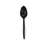 Medium Weight Polypropylene Unwrapped Teaspoon, Black (1000 per Case)