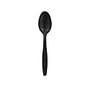 Heavy Weight Polystyrene Unwrapped Teaspoon, Black (1000 per Case)