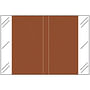 Tabbies 11100 Compatible Solid Brown Labels, 100# laminated stock, 1-1/2" x 1" Individual Colors - Roll of 508