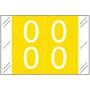 Barkley FDSTM Compatible Double Digit "00" Numeric Labels, 1-1/2" x 1", 60# Laminated Stock (Roll of 500)