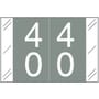 Barkley FDSTM Compatible Double Digit "40" Numeric Labels, 1-1/2" x 1", 60# Laminated Stock (Roll of 500)