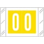 Barkley FNSTM Compatible "0" Numeric Labels, 60# Laminated Stock, 1-1/2" x 1" Individual Numbers - Roll of 500