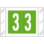 Barkley FNSTM Compatible "3" Numeric Labels, 60# Laminated Stock, 1-1/2" x 1" Individual Numbers - Roll of 500