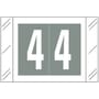 Barkley FNSTM Compatible "4" Numeric Labels, 60# Laminated Stock, 1-1/2" x 1" Individual Numbers - Roll of 500