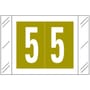 Barkley FNSTM Compatible "5" Numeric Labels, 60# Laminated Stock, 1-1/2" x 1" Individual Numbers - Roll of 500