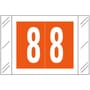 Barkley FNSTM Compatible "8" Numeric Labels, 60# Laminated Stock, 1-1/2" x 1" Individual Numbers - Roll of 500