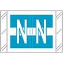 Tabbies Compatible "N" Labels, Polylaminated 100# Stock, 1 " X 1-1/2" Individual Letters - Roll of 500