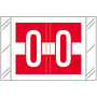 Tabbies Compatible "O" Labels, Polylaminated 100# Stock, 1 " X 1-1/2" Individual Letters - Roll of 500