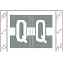 Tabbies Compatible "Q" Labels, Polylaminated 100# Stock, 1 " X 1-1/2" Individual Letters - Roll of 500