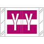 Tabbies Compatible "Y" Labels, Polylaminated 100# Stock, 1 " X 1-1/2" Individual Letters - Roll of 500