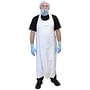 8 Mil, White Vinyl, 35" x45" Die Cut Apron (1 Dozen)