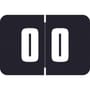 Digi Color DCNM Compatible Numeric "0" Labels, Laminated Stock, 1-1/2" x 1" Individual Numbers - Roll of 250