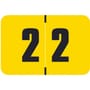 Digi Color DCNM Compatible Numeric "2" Labels, Laminated Stock, 1-1/2" x 1" Individual Numbers - Roll of 250