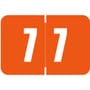 Digi Color DCNM Compatible Numeric "7" Labels, Laminated Stock, 1-1/2" x 1" Individual Numbers - Roll of 250