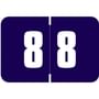 Digi Color DCNM Compatible Numeric "8" Labels, Laminated Stock, 1-1/2" x 1" Individual Numbers - Roll of 250