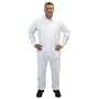 2XL, Breathable Micro Film Coveralls, White & Ankles, No Hood (25 Per Case)