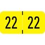 Digi Color Compatible "22" Yearband Labels, Laminated Stock 1-1/2" x 3/4" - 500 per Roll