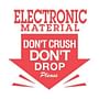 3" x 3" Electronic Material Don't Crush Don't Drop Please Labels (500 per Roll)