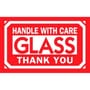 3" x 5" Glass Handle With Care Thank You Labels (500 per Roll)