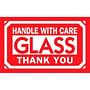 2" x 3" Glass Handle With Care Thank You Labels (500 per Roll)