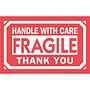 3" x 5" Fragile Handle With Care Thank You Labels (500 per Roll)