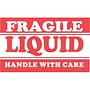 3" x 5" Fragile Liquid Handle With Care Labels (500 per Roll)