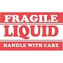 2" x 3" Fragile Liquid Handle With Care Labels (500 per Roll)