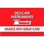2" x 3" Delicate Instruments Handle with Great Care Labels (500 per Roll)