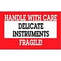 3" x 5" Handle with Care Delicate Instruments Fragile Labels (500 per Roll)