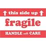2" x 3" Fragile This Side Up Handle With Care Labels (500 per Roll)