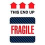 6" x 4" Fragile This End Up Labels (500 per Roll)