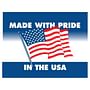 3" x 4" Made with Pride In the USA Labels (500 per Roll)