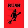 2" x 3" Black/Fluorescent Red Rush Labels (500 per Roll)