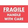 3" x 5" Fragile Handle With Care Labels (500 per Roll)