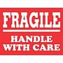 3" x 4" Fragile Handle With Care Labels (500 per Roll)