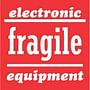 4" x 4" Electronic Equipment Fragile Labels (500 per Roll)