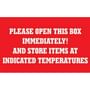 3" x 5" Please Open Box Immediately Labels (500 per Roll)