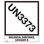 4-3/4" x 4 Biological Substance, Category B "UN3373" (500 per Roll)