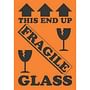 4" x 6" This End Up Fragile Glass Labels (500 per Roll)